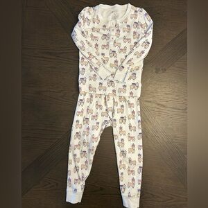 Roller Rabbit pajama set, size 4, white with Llamas